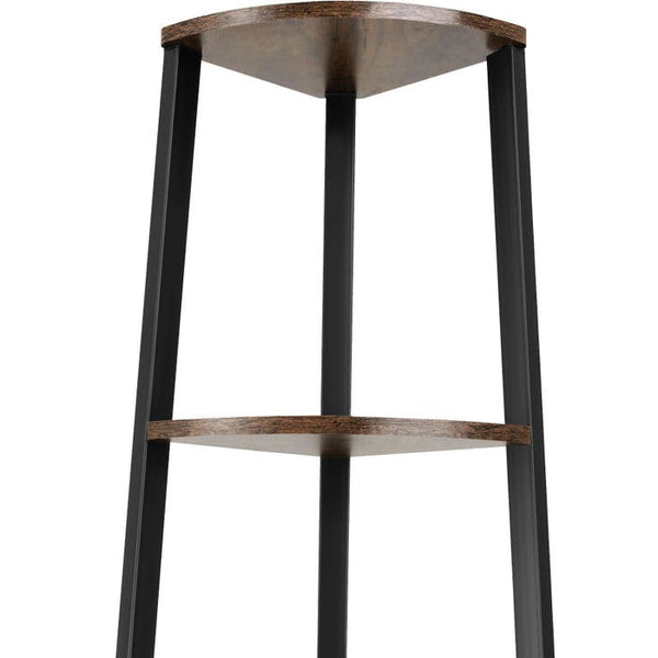 Eckregal Newbridge 34x34x125cm Industrial dunkelbraun