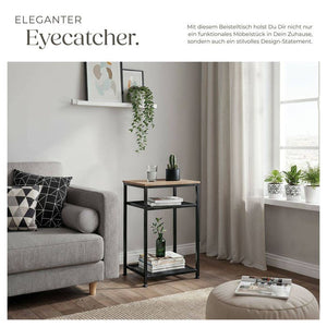Beistelltisch York Industrial Holz hell, Eiche Sonoma