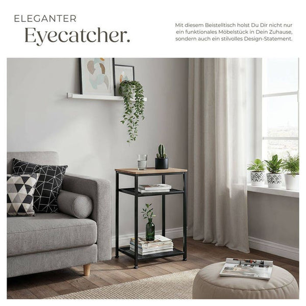 Beistelltisch York Industrial Holz hell, Eiche Sonoma