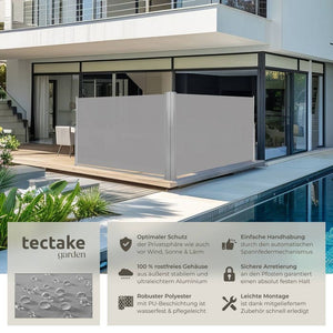 Tenda da sole laterale doppia in alluminio grigio 160 x 600 cm