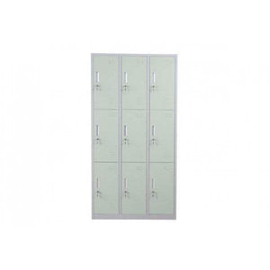 Schliessfach, Schliessfachschrank Umkleidekabine Spind, Metall 18 Fächer