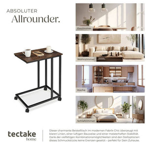 Luton side table, industrial style, dark wood, rustic 