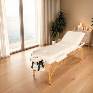 3 Zonen Massageliege beige