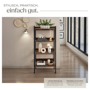 Leiterregal Chatham Industrial Holz dunkel, rustikal 57,5 x 34 x 138 cm