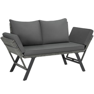 Rattan-Loungesofa Sintra grau