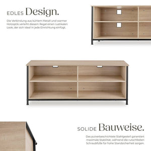 Sideboard Navan 147x41x60,5cm Industrial Holz hell, Eiche Sonoma