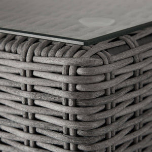 Rattan Lounge mit Aluminiumgestell Bellaria grau