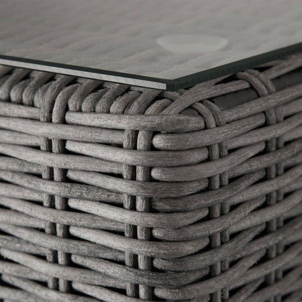 Rattan Lounge mit Aluminiumgestell Bellaria grau