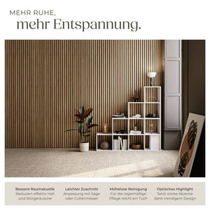 4er Set Akustikpaneele Sonic Wall Eiche hell 4er Set