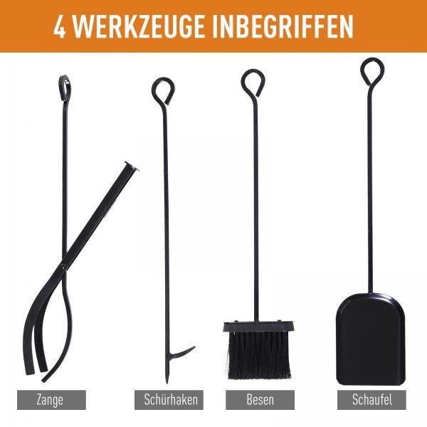 Kaminholzständer Kaminbesteck Brennholzregal Feuerholzablage Kaminwerkzeug Eisen Gold