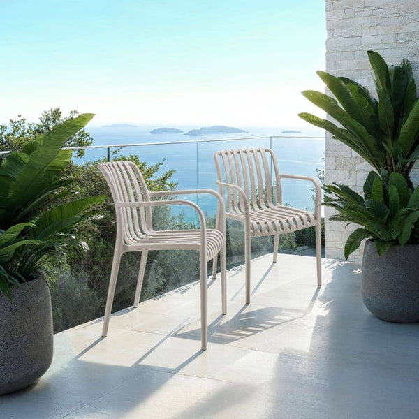 Gartenstühle Alcudia taupe 4er Set