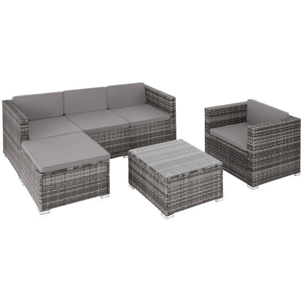 Rattan Lounge Lignano grau