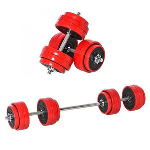 Hantelset 20/30KGS 2-IN-1 Hanteln & Langhanteln verstellbar