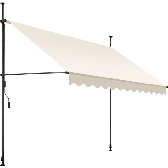 Tenda da sole a morsetto beige 300 x 180 cm