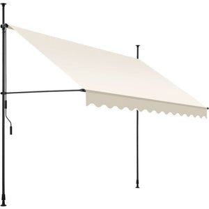 Klemmmarkise beige 300 x 180 cm