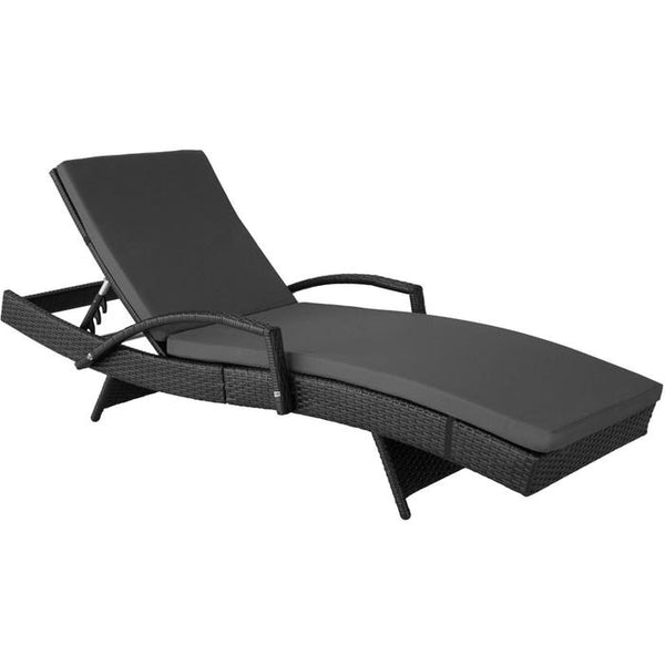 Rattan Sonnenliege Océane schwarz