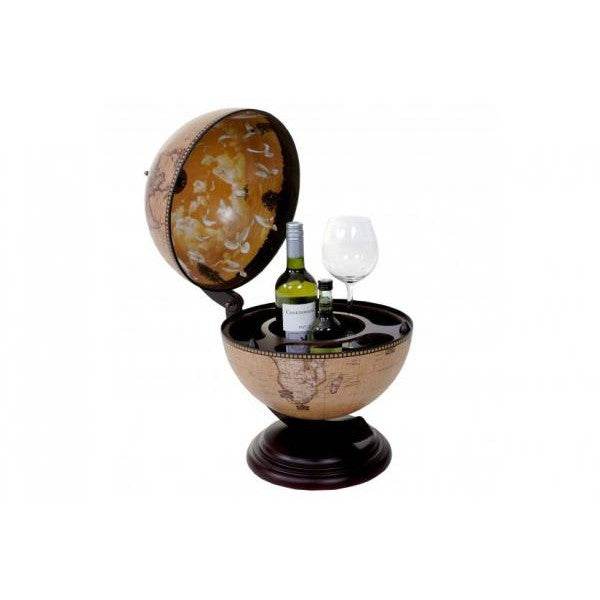 Globus Tischbar Minibar Tischbar, Weltkugel für 3 Flaschen