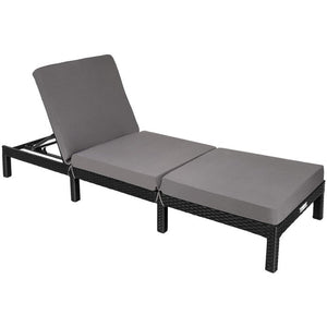 Rattan Sonnenliege Sofia schwarz