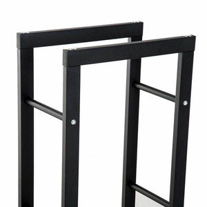 Kaminholzregal Kaminholzständer 100kg Stahl Schwarz