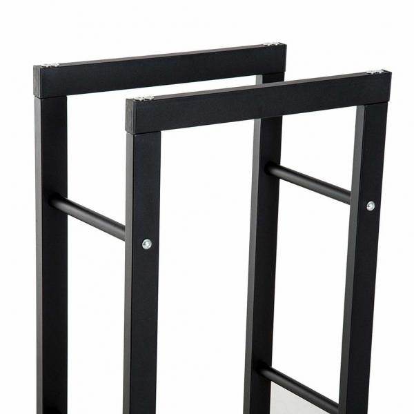 Kaminholzregal Kaminholzständer 100kg Stahl Schwarz