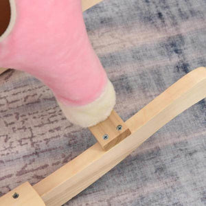 Kinder Schaukelpferd Baby Schaukeltier Pferd Spielzeug für 36-72 Monate Rosa
