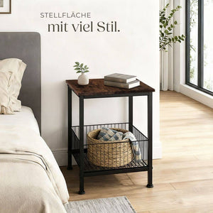 Beistelltisch Grimsby 40x40x55,5cm Industrial dunkelbraun