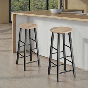 2 Barhocker Keynes Industrial hellbraun