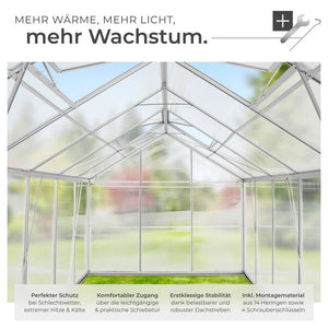 Greenhouse with foundation 375 x 185 x 195 cm