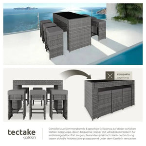 Aluminium Rattan Barset Ibiza