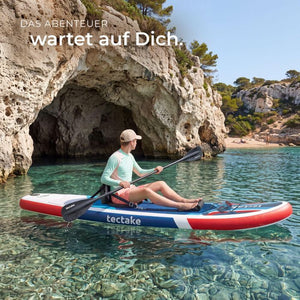 Stand-Up Paddle Board 2in1 Poseidon rot/blau 288 cm ohne Kamerahalterung