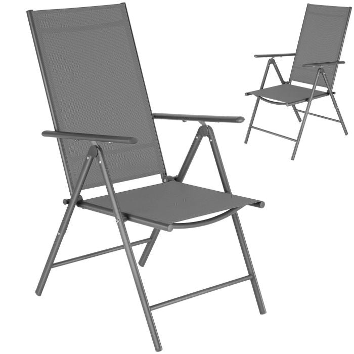Gartenstuhl Marcellino anthrazit 2er Set
