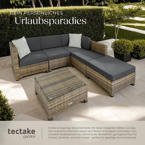 Aluminium Rattan Lounge natur