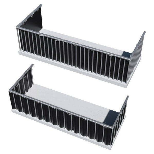 Balkon-Sichtschutz Lorena grau 75 cm