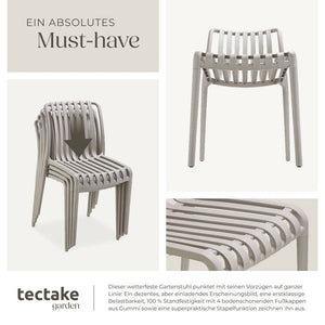 Gartenstühle Alcudia taupe 4er Set