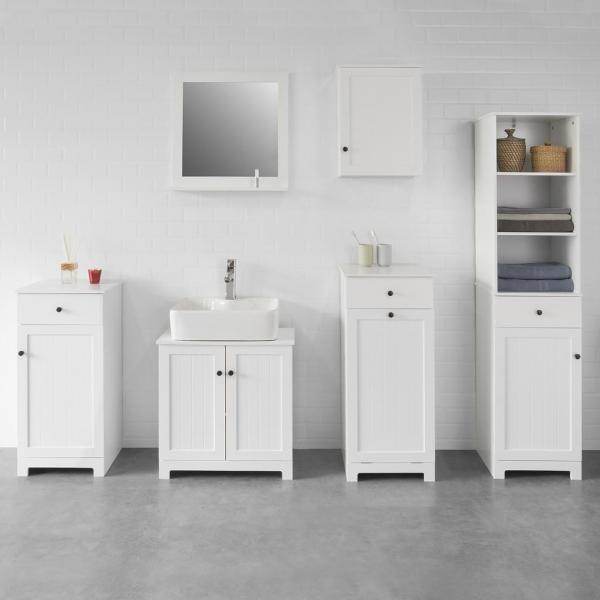 Wäscheschrank mit Wäschesack | Wäschesammler | Wäschekorb Weiss