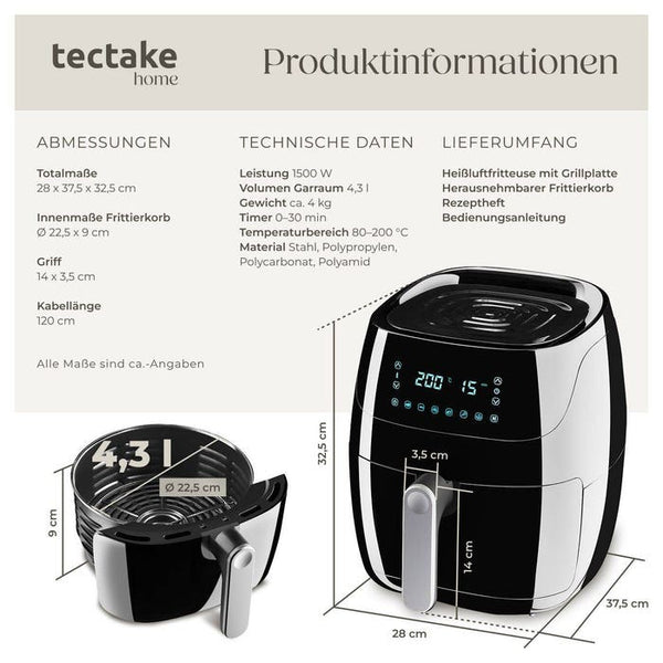 Heissluftfritteuse Yaiza 4,3 l
