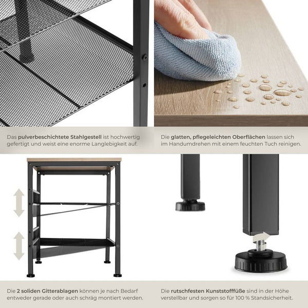 Beistelltisch Lincoln Industrial Holz hell, Eiche Sonoma