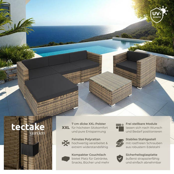 Rattan Lounge Milano natur
