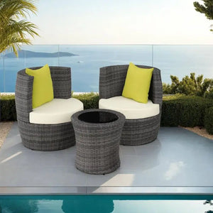 Aluminium Rattan Sitzgruppe Nizza
