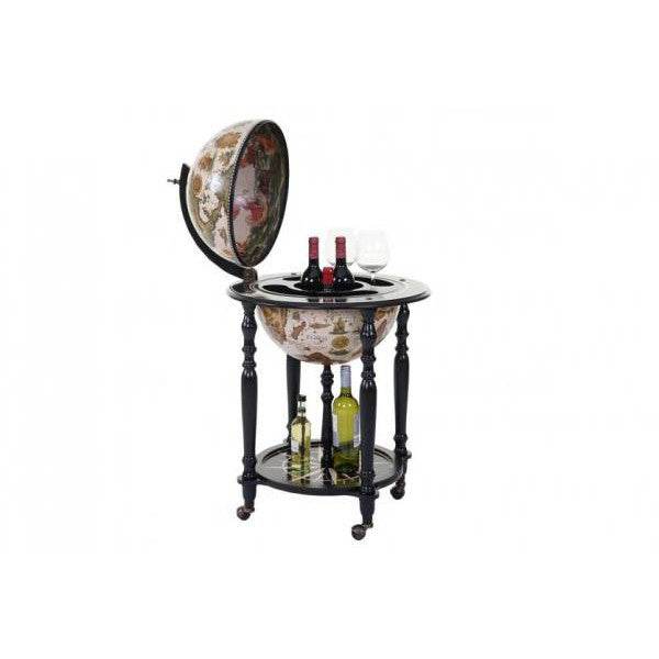 Globusbar Minibar Hausbar Weinregal, Weltkugel rollbar, Ø 42cm