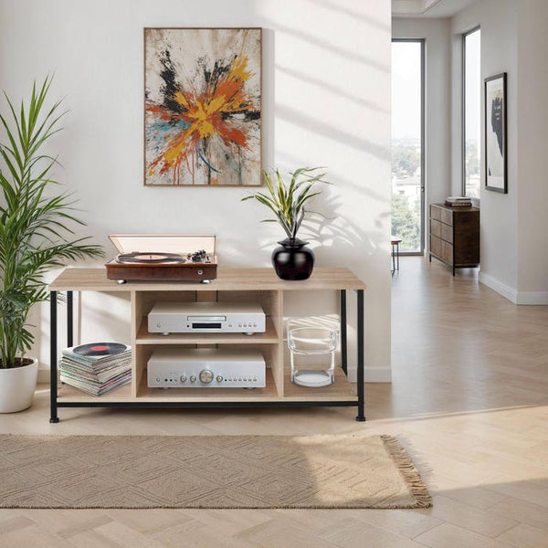 TV-Regal Austin Industrial Holz hell, Eiche Sonoma 110 cm