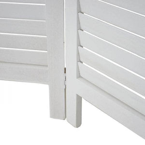 Paravent HWC-A84, Raumteiler Trennwand Sichtschutz, Ornamente 170x161cm ~ weiß