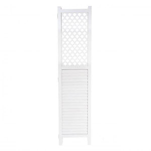 Paravent HWC-A84, Raumteiler Trennwand Sichtschutz, Ornamente 170x245cm ~ weiss