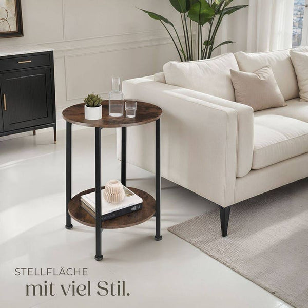 Beistelltisch Ballina Industrial Holz dunkel, rustikal