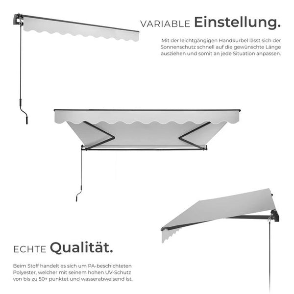 Gelenkarmmarkise Ornella hellgrau 300 x 250 cm