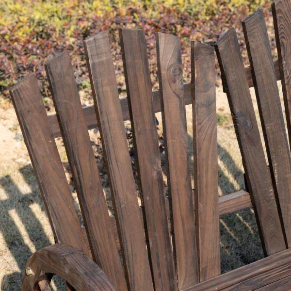 Gartenbank 2-Sitzer Rustikal Dunkelbraun