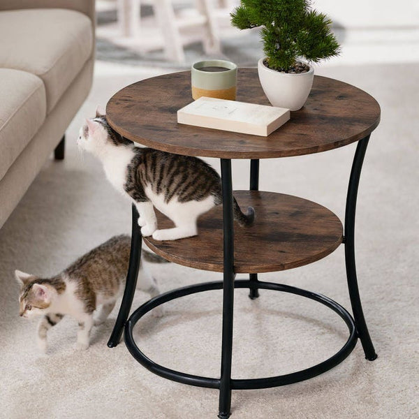 Beistelltisch Saint Louis Industrial Holz dunkel, rustikal