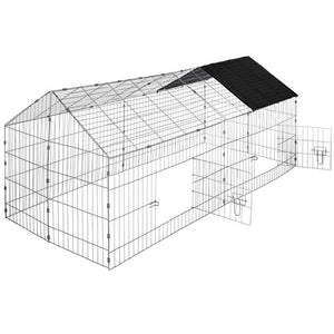 Freigehege Kaninchen, 180x75x75cm, schwarz