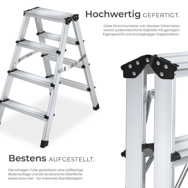 Doppelseitige Aluminium Trittleiter