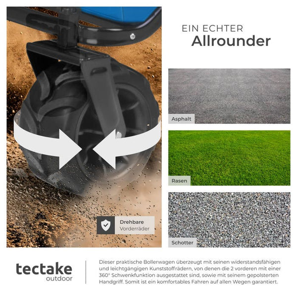 Faltbarer Bollerwagen max. 80kg blau